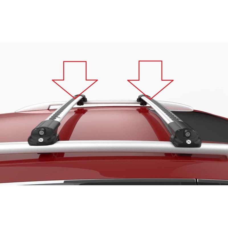 Barres de toit Transversales pour Jeep Renegade 2015-2025 Aluminium Noir