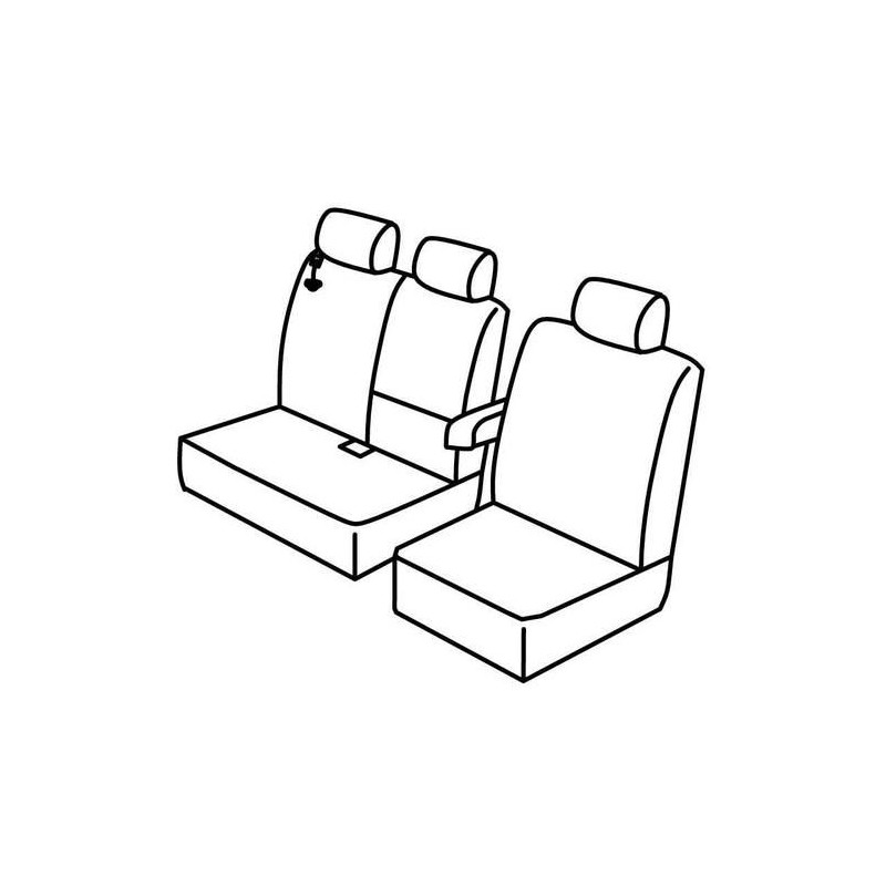 Housse de siège klimatisierend noir pour Opel Combo C Camionnette 10.01