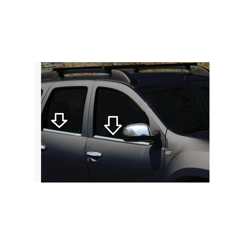 Chrome Fenêtre Garniture 4 pcs INOXYDABLE pour Dacia Duster 2010-2018