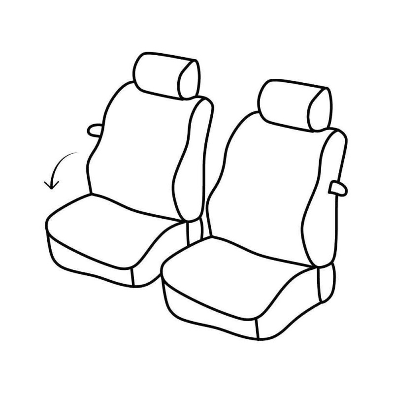 Housses De Siège QUILT Avant Et Arrière Pour Ez-Go Txt/Rxv - Vinyle, 2 Bandes, Avec Cache-agrafes