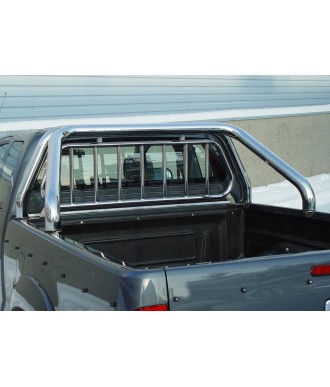 ROLL BAR NISSAN NAVARA NP300 D23 2016-AUJOURD'HUI INOX DOUBLE BARRES - PROTECTION LUNETTE ARRIERE