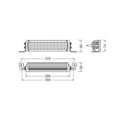 Barre 24 LED 12-24V 30cms OSRAM - Access Auto 4x4 - Vente en ligne d'accessoires auto, 4x4, Pick-Up et Véhicules Utilitaires