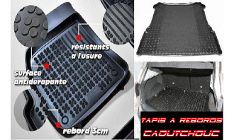 3D EXCLUSIVE TAPIS DE SOL EN CAOUTCHOUC pour HUMMER H3 2005-2010 NOIR 4pcs